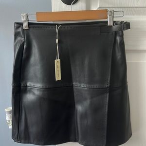 Black faux leather Skirt